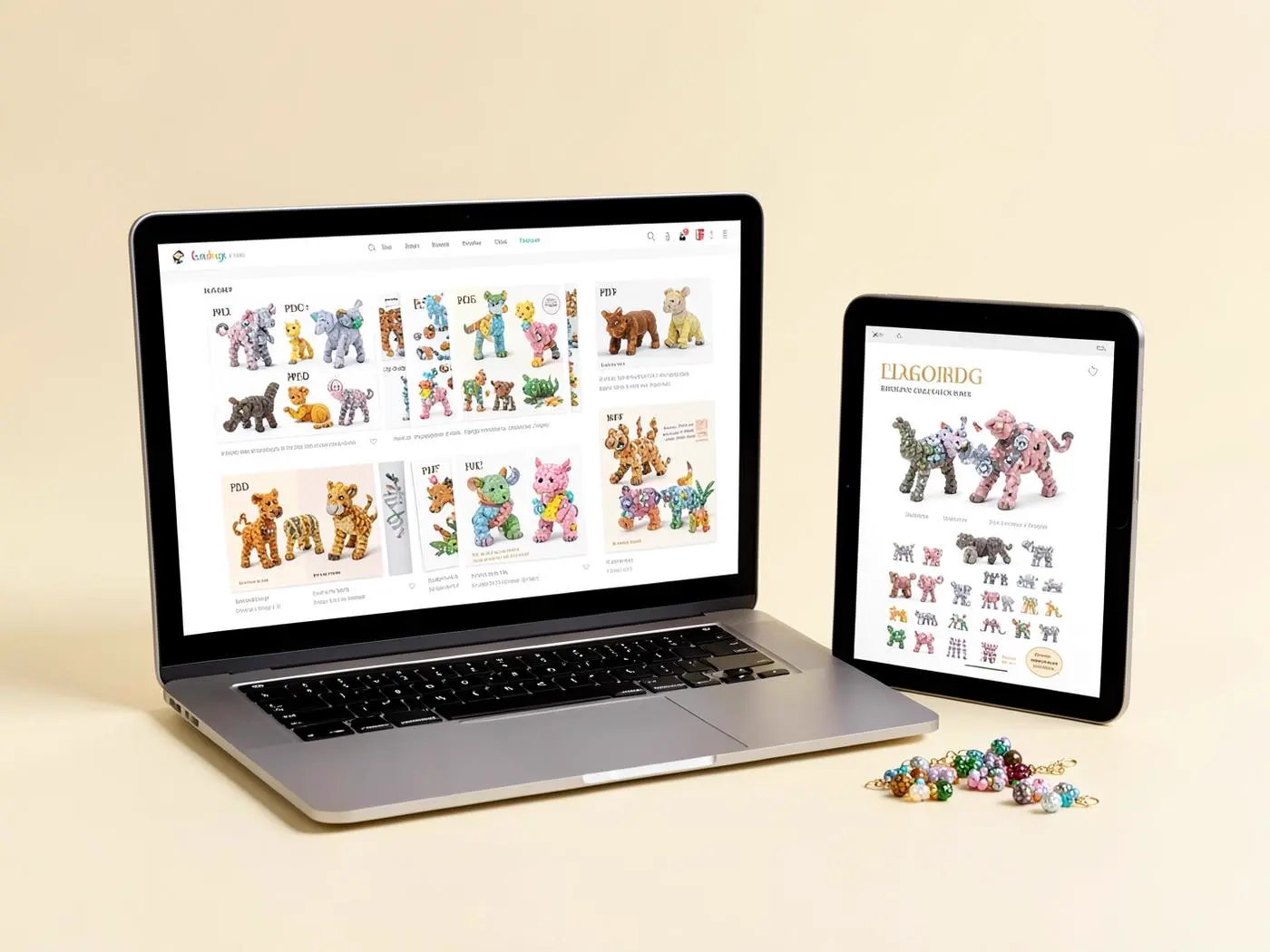 Digital pattern library, beginner guide and beadwork tutorials